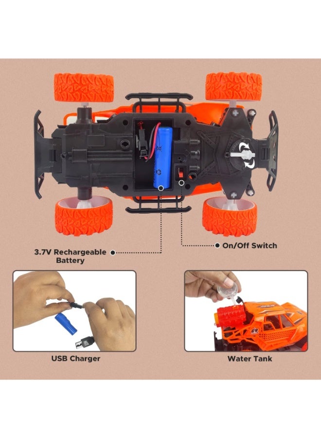 حديقة الألعاب سيارة تسلق رذاذ الماء قابلة لإعادة الشحن مع جهاز تحكم عن بعد مع ضوء LED للضباب الخلفي - سيارة سباق فائقة RC للأطفال - Image 5