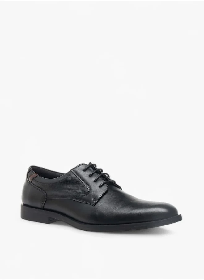 LBL by Shoexpress Mens Textured Derby Shoes With Lace-Up Closure