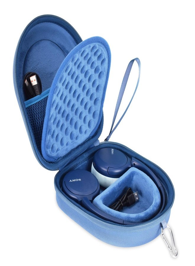 ZUJFPL EVA Hard Case for Sony WH-CH510 WH-CH520, JBL Tune 510BT 500BT Live400BT Noise Canceling Wireless Headphones, Premium Travel Protective Carrying Storage Bag for Edifier W820NB Plus (Blue) - Image 1