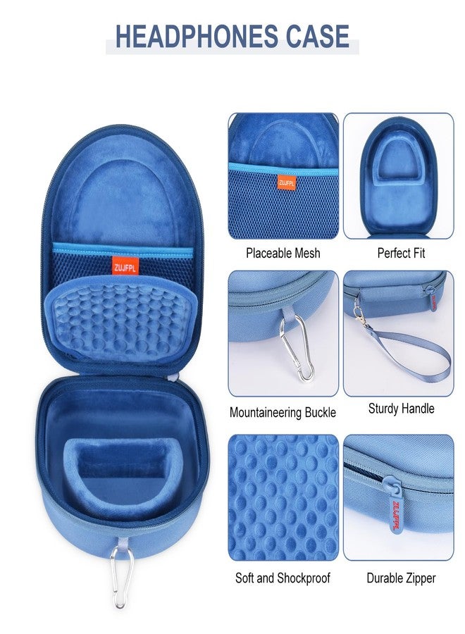 ZUJFPL EVA Hard Case for Sony WH-CH510 WH-CH520, JBL Tune 510BT 500BT Live400BT Noise Canceling Wireless Headphones, Premium Travel Protective Carrying Storage Bag for Edifier W820NB Plus (Blue) - Image 2