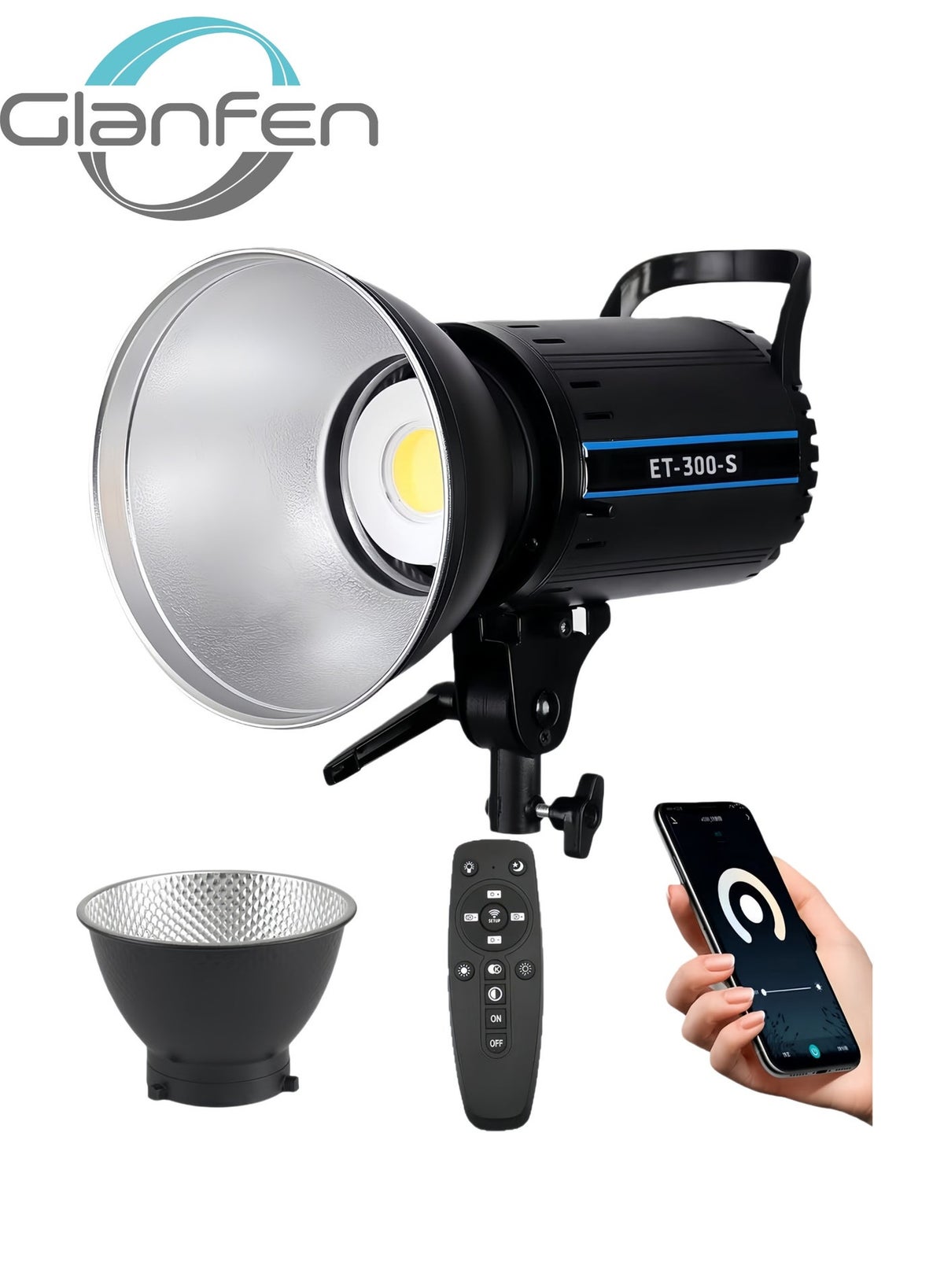 جلانفين Glanfen Professional Cob Led Photography Video Light 220W