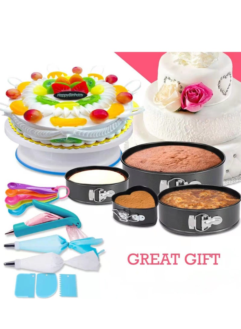 فورتي لوازم تزيين الكيك ٣٣٣ قطعة، طقم خبز مع ٤ صواني خبز، كتاب إلكتروني مجاني لتزيين الكيك، لوازم خبز مع ١٠٠ كيس تزيين، ٤٨ فوهة تزيين صغيرة، معدات تزيين الكيك - Image 4