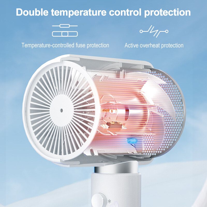 Showsee A10 Negative Ion Hair Dryer, Professional Fast Drying 1800w, White - Image 4