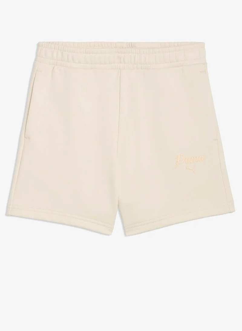 بوما شورت بخصر عالٍ بنقش شبابي أساسي