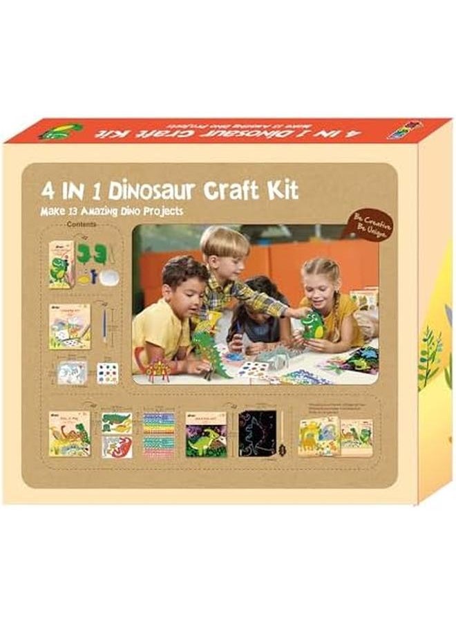Avenir 4 In 1 Dinosaur Craft Kit Craft Imaginative Dinosaurs Spark Creativity Imagination And Cognitive Development Age 3 Plus  - Image 4