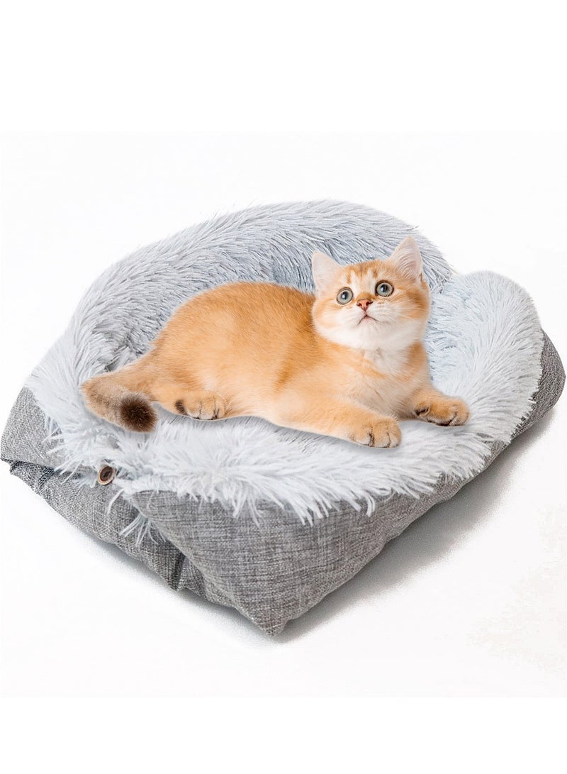 كيدل دافئ الحيوانات الأليفة الحصيرة الغسيلة القطة الحصيرة القطة فراش بلوش بطانية ناعمة وسرير القطة للداخلية - Image 1
