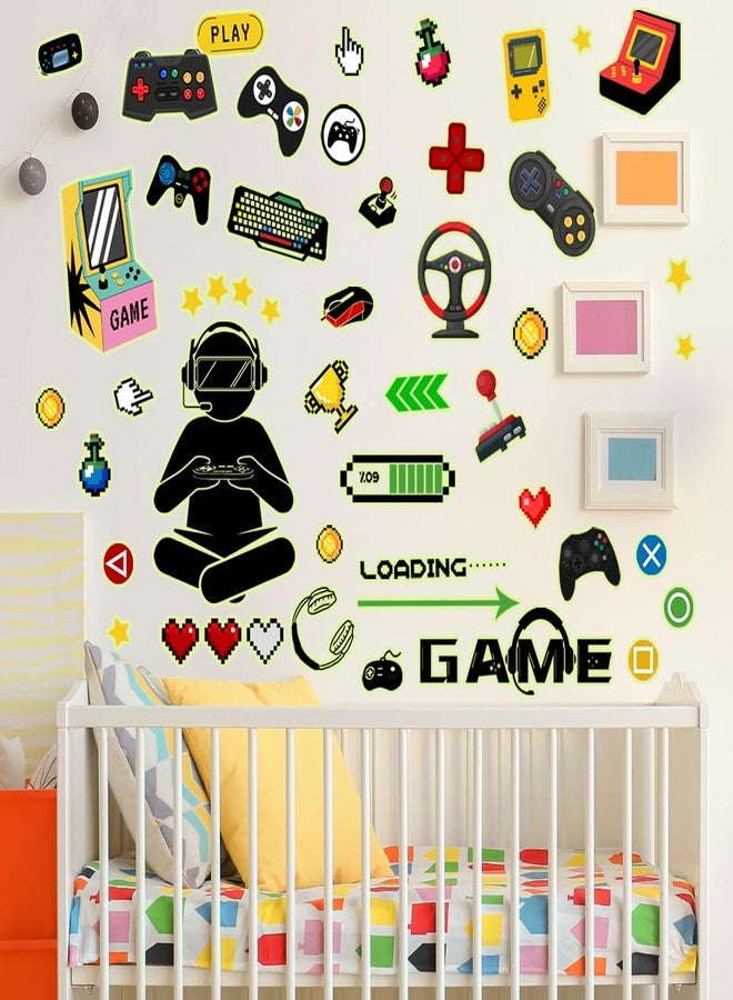 ملصقات جدارية مضيئة في الظلام من Runtoo Gamer، ملصقات جدارية لألعاب الفيديو، مثالية لغرف الأولاد وغرف لعب الأطفال والمراهقين - Image 2