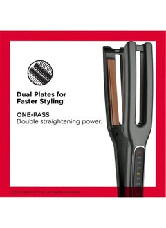 Revlon Revlon Double Straight Copper Ceramic Dual Plate Hair Straightener | Faster Styling and Reduced Damage  - Image 2