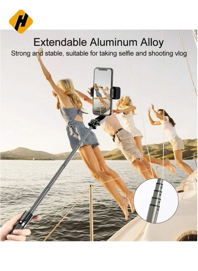 HuHa Selfie Stick Gimbal Stabilizer,  360° Rotation Tripod with Wireless Remote, Portable Phone Holder, Auto Balance 1-Axis Gimbal for Smartphones Tiktok Vlog Youtuber Live Video Record  - Image 4