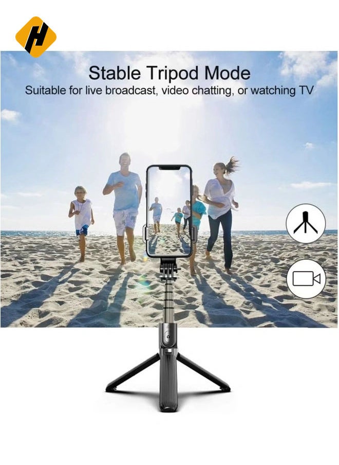 HuHa Selfie Stick Gimbal Stabilizer,  360° Rotation Tripod with Wireless Remote, Portable Phone Holder, Auto Balance 1-Axis Gimbal for Smartphones Tiktok Vlog Youtuber Live Video Record  - Image 5