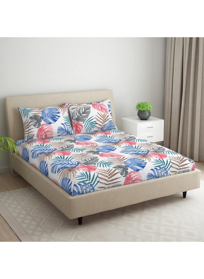 Welspun Microfiber Bedsheet for Double Bed with 2 Pillow Cover | Skin Safe & Super Soft Queen Size Bed Sheet | (87 X 94 Inch) - Floral Pink | Dazzel - Image 2