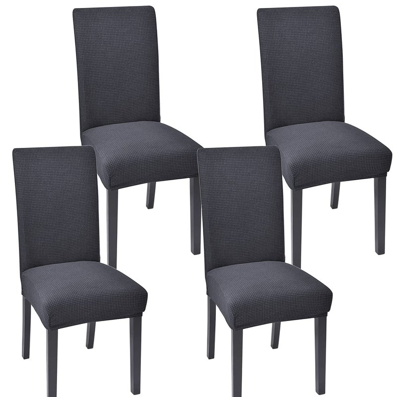 Chair Covers for Dining Room Set of 4 Kitchen Chair Seat Covers Dining Room Chair Covers Chair Slipcover Parsons Chair Covers Grey