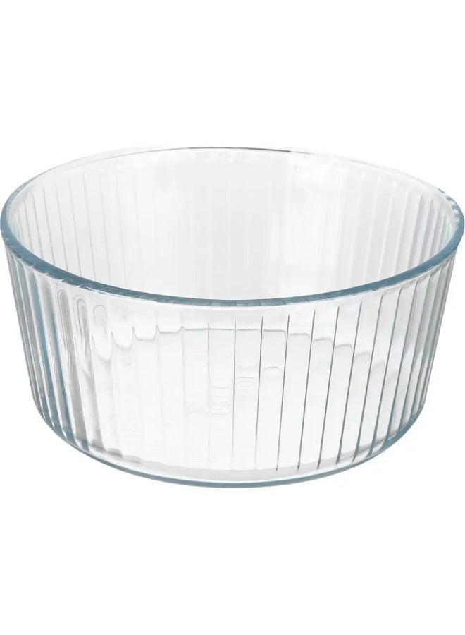heat-resistant glass cake pan, 2.5 liters, 22 cm - clear