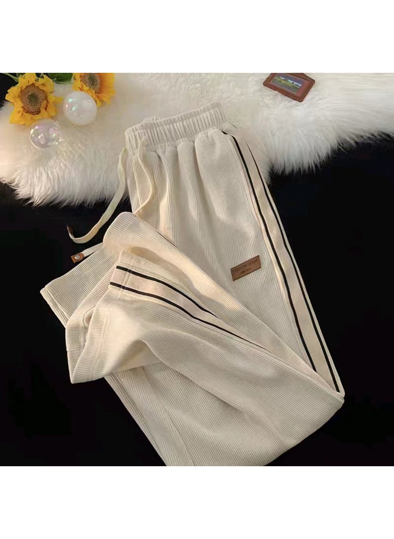 Corduroy Pants Women Spring Autumn Casual Loose Straight-Leg Creamy-white - pzsku/Z13677BCE50CDC96A7768Z/45/_/1741688960/3a9d0dab-89e4-4bc9-b2ea-bb943e3c75fb