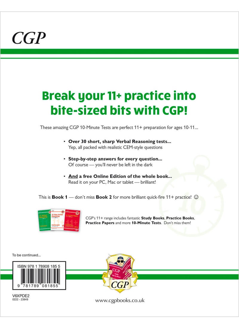null - 11+ CEM 10-Minute Tests: Verbal Reasoning - Ages 10-11 Book 1 (with Online Edition) - Image 1