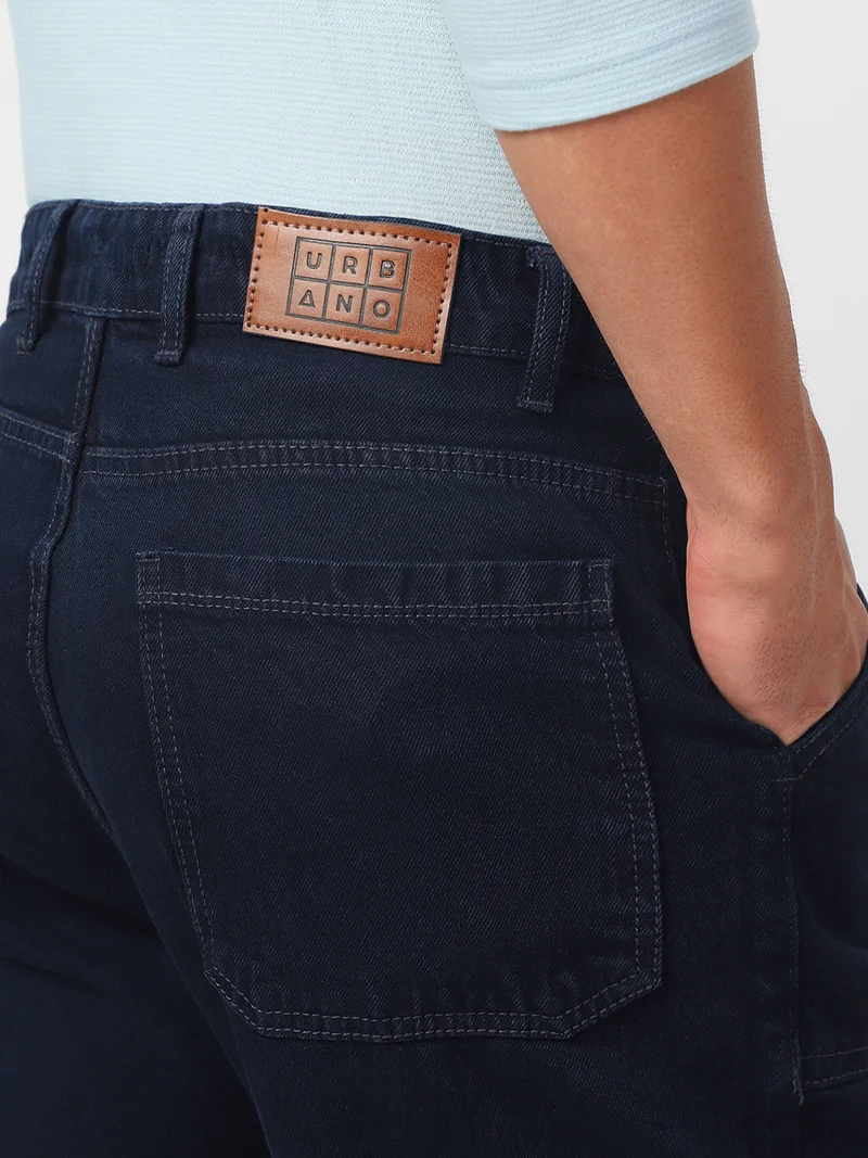 Urbano Fashion  Urbano Fashion Men's Dark Grey Loose Fit Cargo Carpenter Jeans With 6 Pockets Non-Stretchable  | Best Price UAE