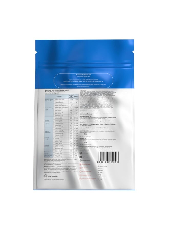 Little Joys Chocolate Nutrimix 7+ (700g) | 7-12 Years | Naturally Sweetened with Dates & Jaggery | With 23 Essential Vitamins & Minerals | 9g Protein per Serving | Supports Healthy Growth & Boosts Immunity | With Ragi, Bajra, Almonds & Oats | Chocolate Flavour Nutrition Drink Powder - Image 4