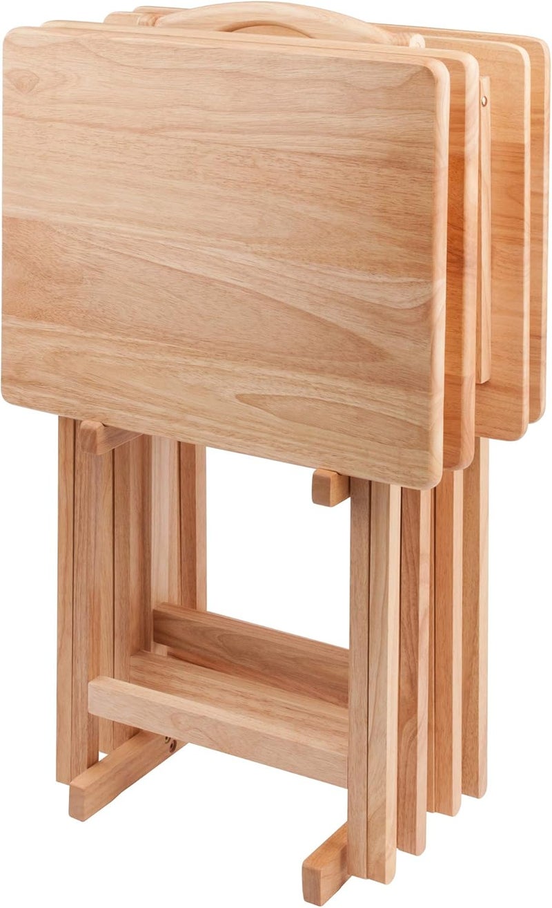 وينسم طاولة الوجبات الخفيفة Wood Alex الطبيعية مجموعة 5 قطع، 25.98 بوصة - Image 5