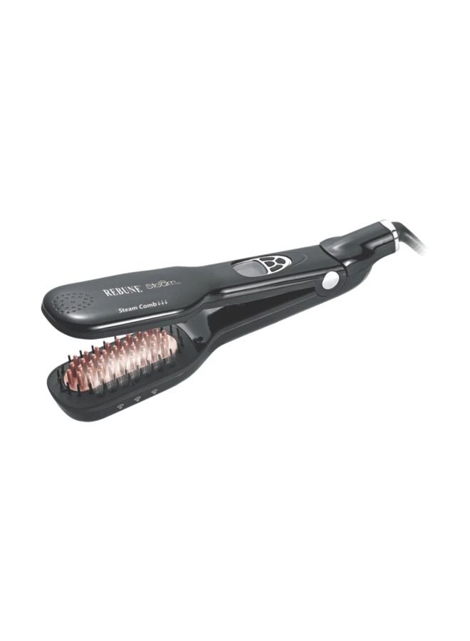 Electric Steam Hair Brush Black Gold