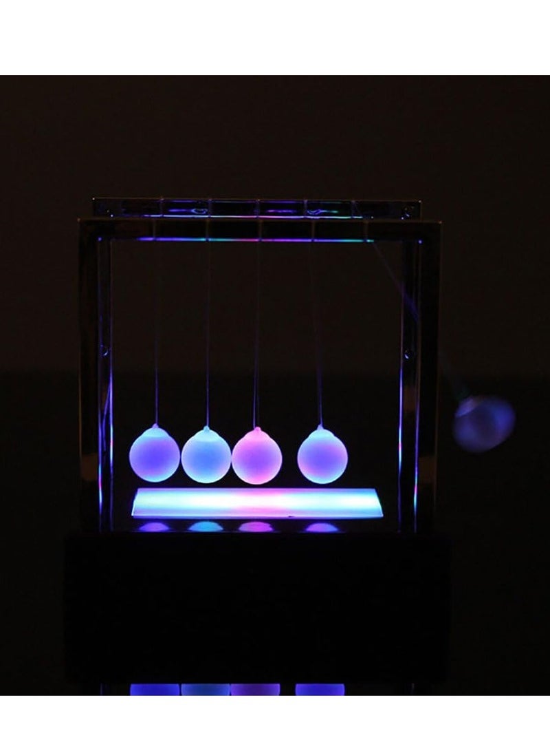 Glowing Newton Swing Ball Led Light Up Newton Pendulum Ball  - Image 2