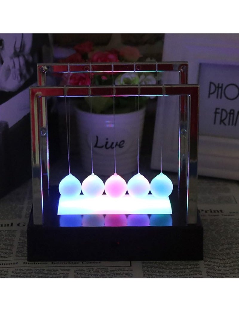 Glowing Newton Swing Ball Led Light Up Newton Pendulum Ball  - Image 4