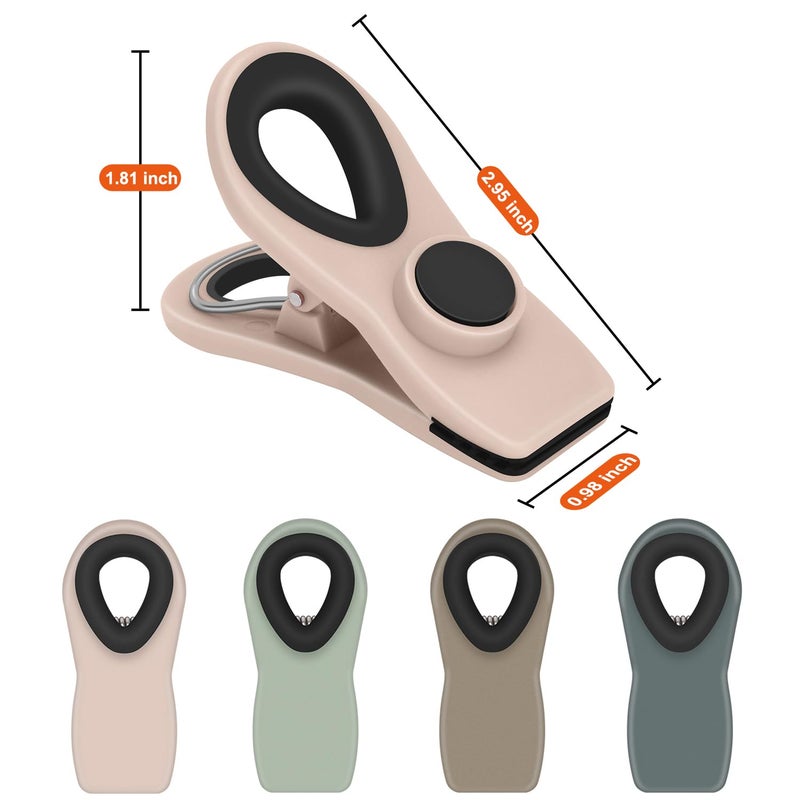 Tacgea Chip Clips  Magnetic Bag Clips With Air Tight Seal For Food Storage  16 Pieces  Neutral Color - Image 4