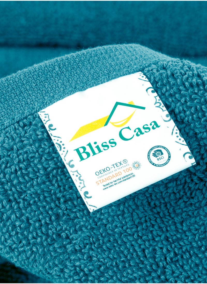 Bliss Casa Bliss Casa 100% Combed Cotton Washcloths (12 Pack, 30 x 30 CM) - 500 GSM Washcloth, Face towel Set Highly Absorbent Quick Dry and Soft Towels  - Image 2