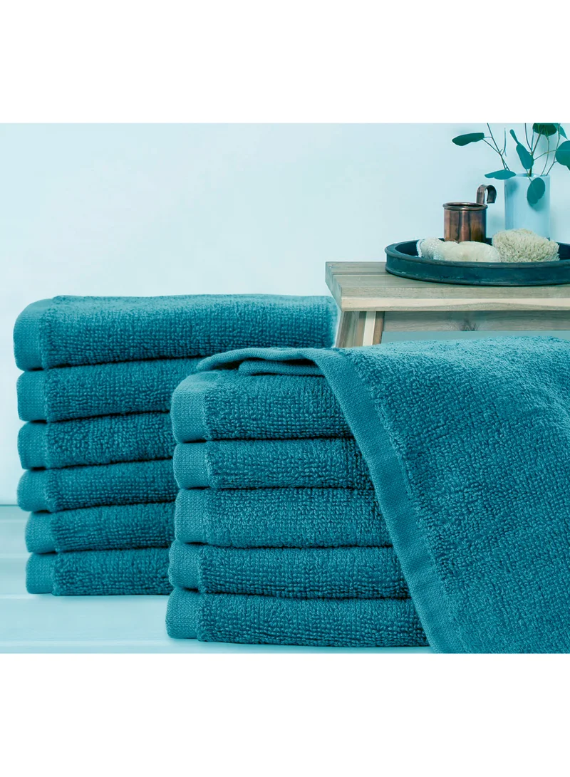 Bliss Casa Bliss Casa 100% Combed Cotton Washcloths (12 Pack, 30 x 30 CM) - 500 GSM Washcloth, Face towel Set Highly Absorbent Quick Dry and Soft Towels