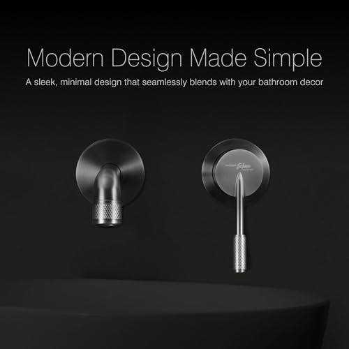 Hindware Italian Collection Concealed Basin Mixer with Body for Bathroom | Wall Mount | Made of Stainless Steel | Gun Metal Finish | Slim Lever Operated | Evinco Range | 5-Year Manufacturer Warranty - Image 2