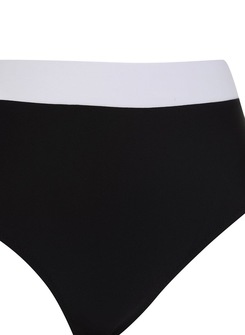 trendyol Black-White Color Block Bralette Covered Hipster High Waist Bikini Set Tbess25Bt00062 - Image 5