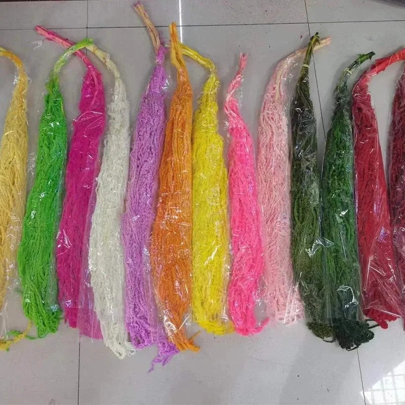 L7 Natural Dried Amaranth Flower - 5pcs Preserved Hanging Amaranthus Caudatus, Rustic Home Wedding Decor, Dried Plants for Floral Arrangements - Image 3