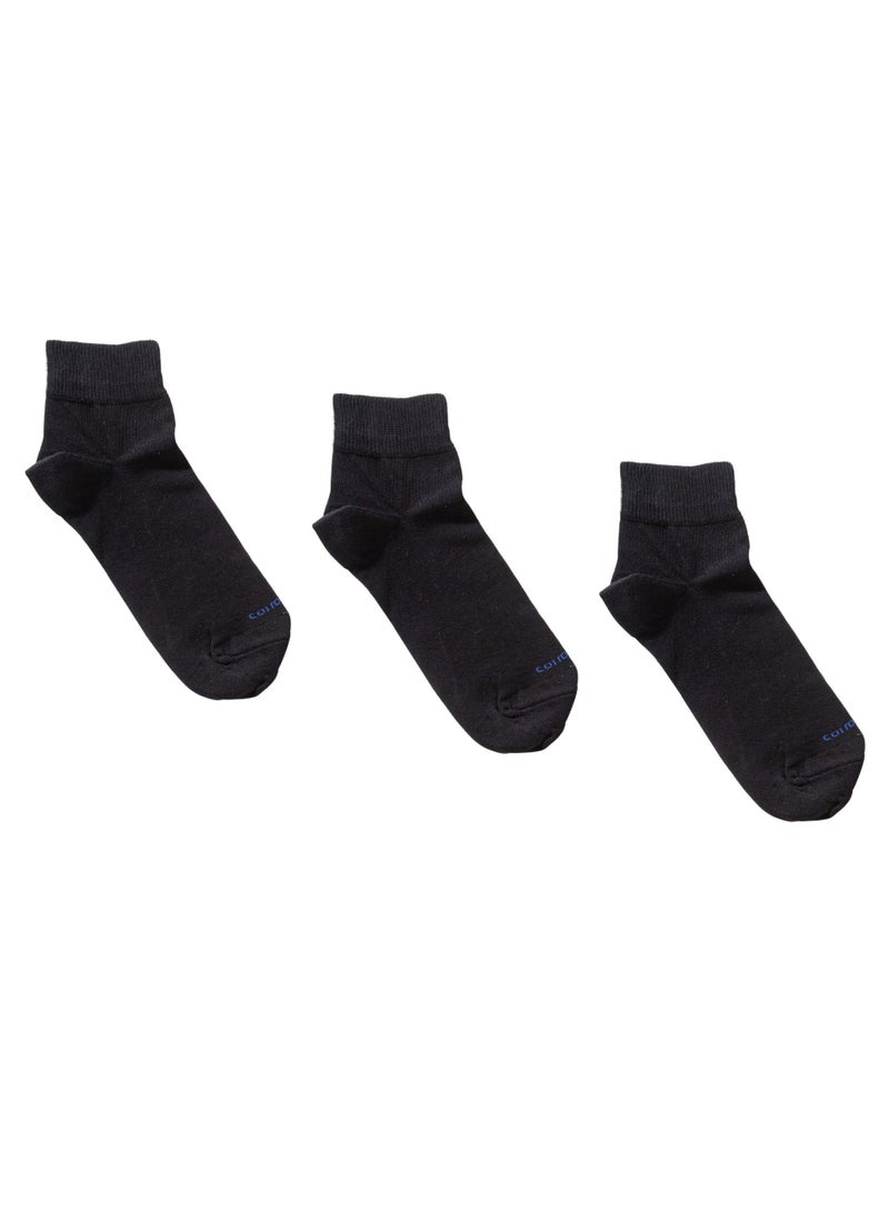 Cottonil Pack of 3 Light Classic Socket Socks for Men - Black - Image 1