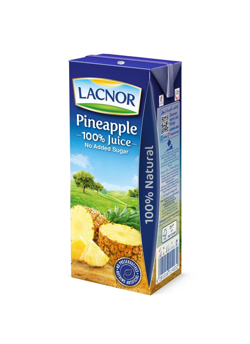 Lacnor Pineapple Juice 100 Percent Juice, No Added Sugar 32 x 180ml - Image 2