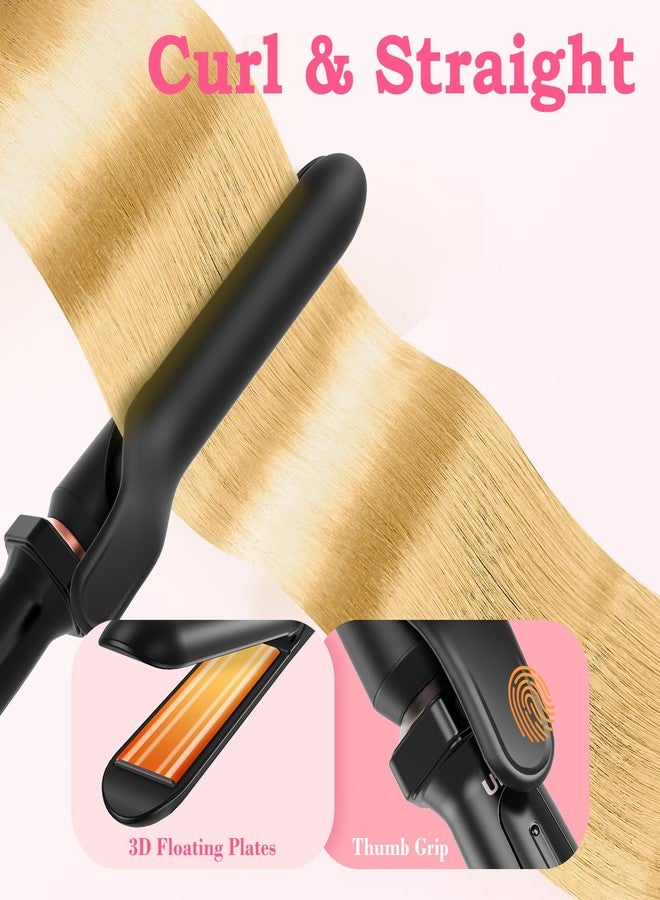 Ufree 5 in 1 Curling Iron with Interchangeable Ceramic Barrels (0.35"-1.25"), Curling Wand Set with Flat Iron Hair Straightener, Instant Heat Up, Dual Voltage Hair Curler, Gifts for Women - Image 4