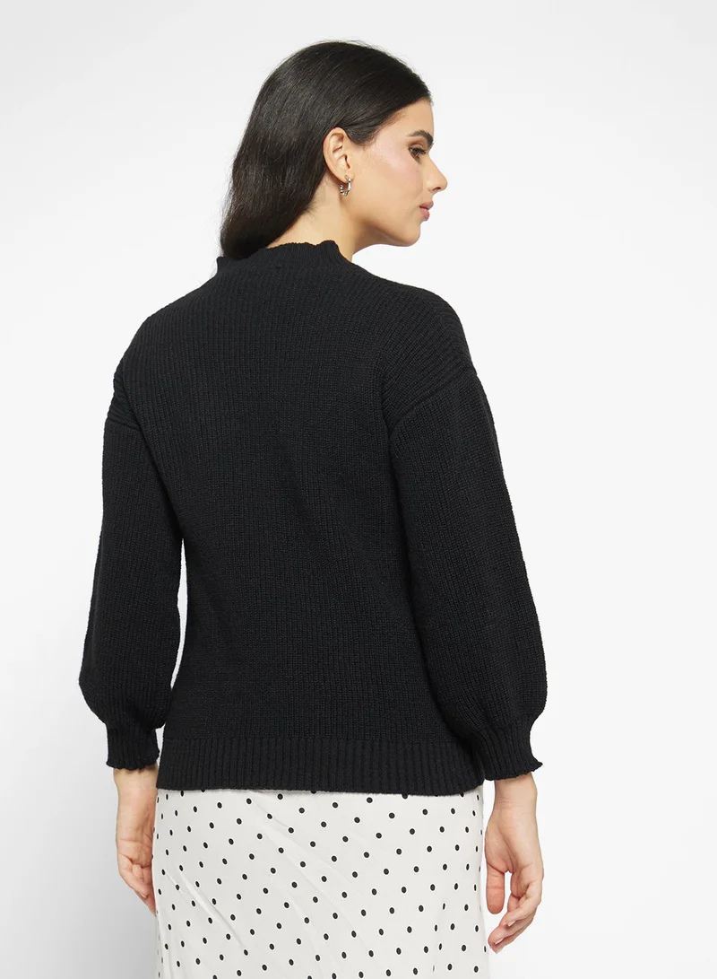 Ginger V Neck Ribbed Jumper