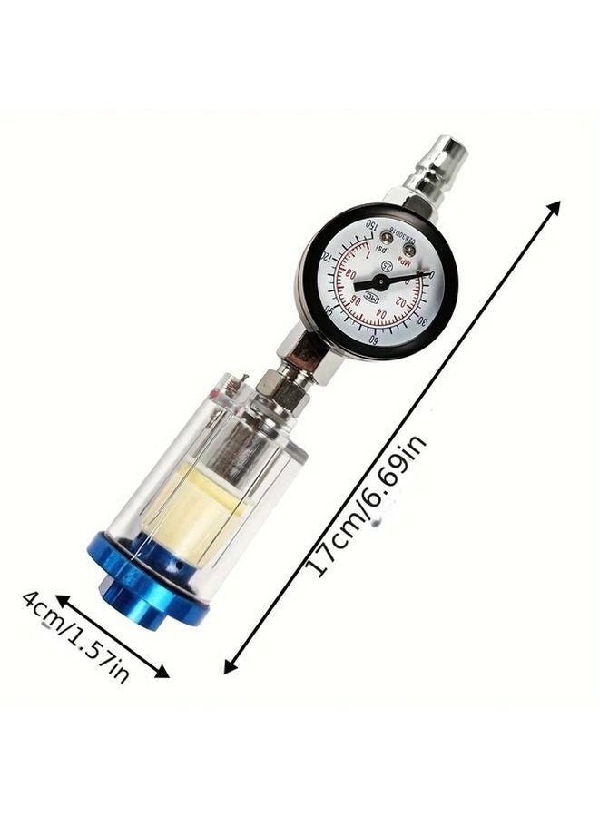Gauge And Filter Set Air Pressure Regulator Valve With Water Trap For Spray Gun - Image 4