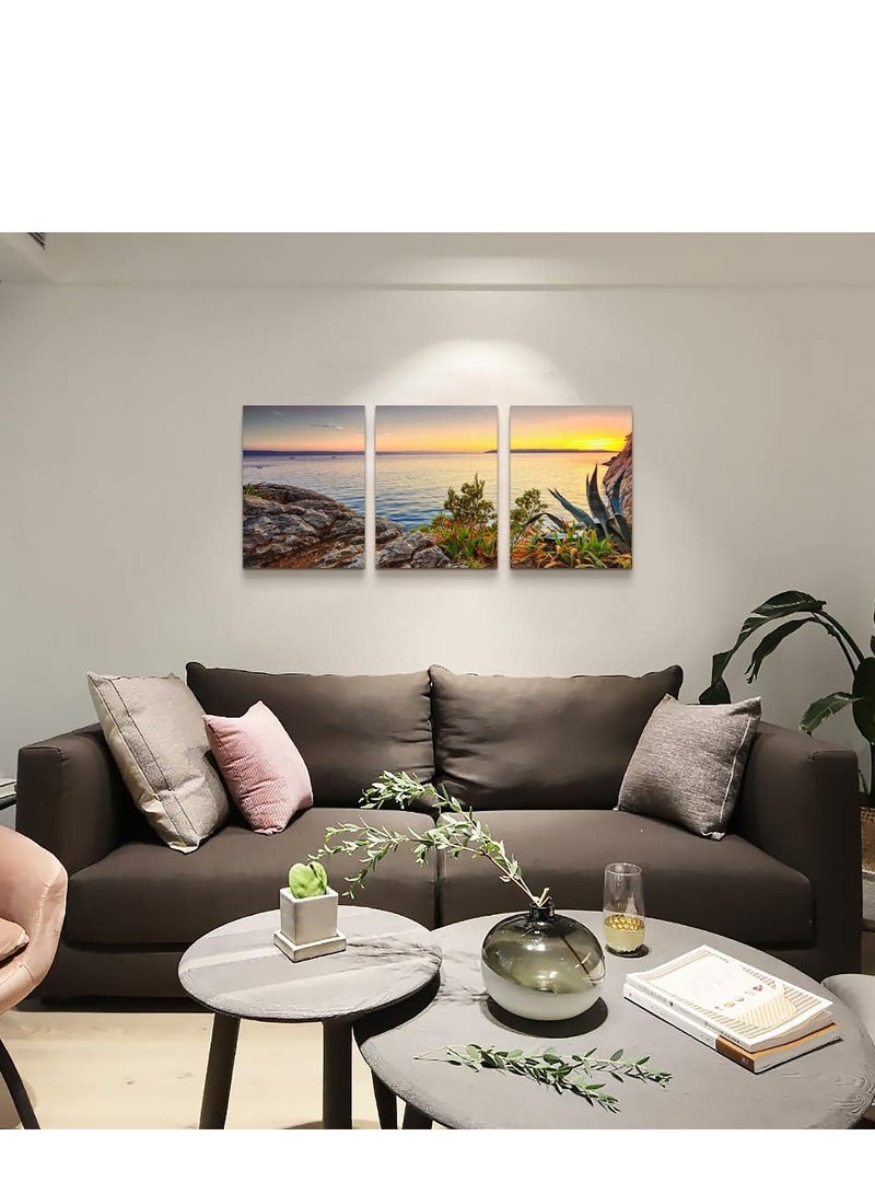 ديكوريور تابلوة 3 قطع 90cm x 42.5 cm بسمك 30 مم بطباعة ديجيتال عالية الجودة -طبقة uv للحماية ضد الخدوش و حماية الالوان - تصميمات حديثة - لايحتاج مسامير للتركيب بلاصق ذاتي - Image 4