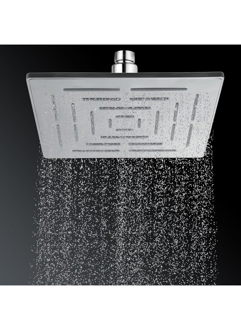 Generic MAZE Stainless Steel 304 Grade 4 X 4 Rain Shower Head For Bathroom Chrome Finish  - Image 1
