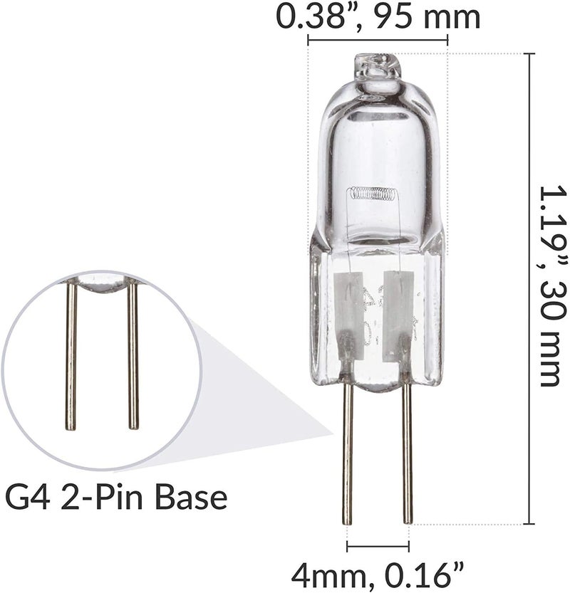 Osram Capsule Lamp Halogen Bulb 12V 20W Warm White Bi Pin G4 For Accent Lights, Under Cabinet Puck Lamp, Chandeliers, Track Lighting Pack Of 10 - Image 3