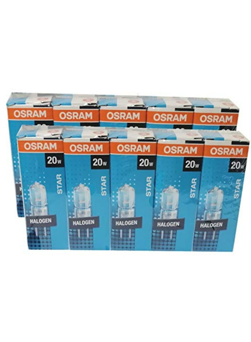Osram Osram Capsule Lamp Halogen Bulb 12V 20W Warm White Bi Pin G4 For Accent Lights, Under Cabinet Puck Lamp, Chandeliers, Track Lighting Pack Of 10, 64425  - Image 2