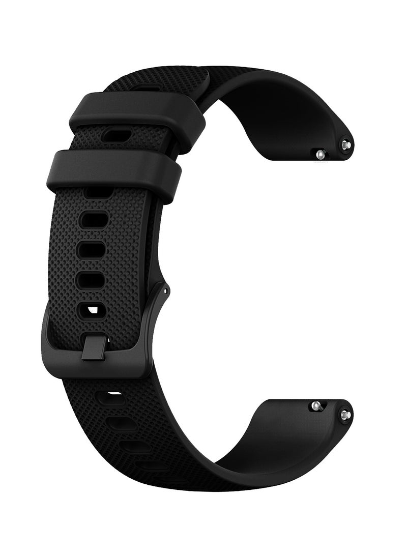 CATANES (For All Smartwatches 22mm) 22mm Silicone Straps Watch Band Strap for Huawei GT3 / Huawei GT3 pro/Huawei GT/Huawei GT 2 (46mm) Watch Band/Huawei Watch GT2 Pro Strap/Samsung Galaxy Watch 46mm / Galaxy Watch 3 45mm - Black - Image 1