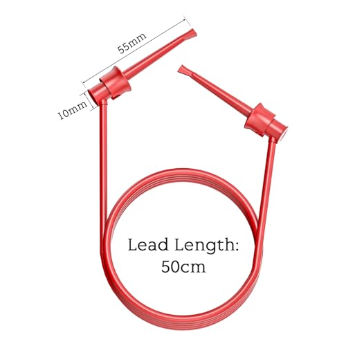 Goupchn Test Hook Clips Silicone Test Leads 5PCS Testing Cables Wires Dual IC Hooks Clips for Electronic Testing - Image 2
