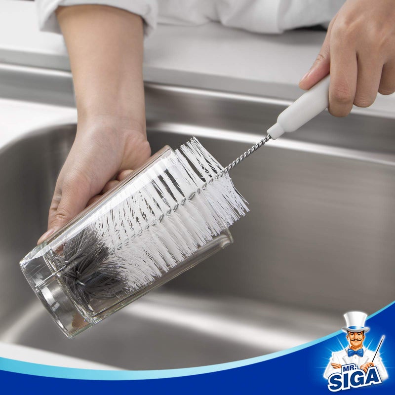 Mr Siga MR.SIGA 5 Pack Bottle Brush Cleaning Set with Storage Holder, Cleaning Brushes for Long Narrow Neck Bottles, Water Bottles, Baby Bottles, Tumblers, Drinking Glasses, Strews - Image 5