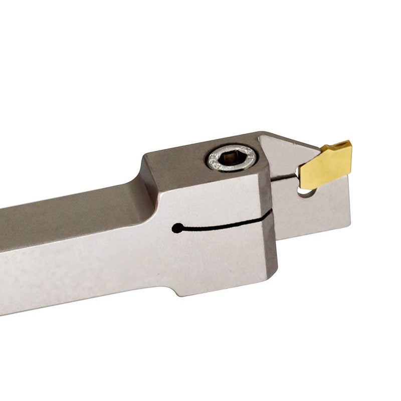 OSCARBIDE حامل قطع ثقيل من النيكل بقطر 1/2" مع 10 قطع من إدخالات كربيد GTN-2(QC1402) أداة قطع يمينية QA08R-20 - Image 3