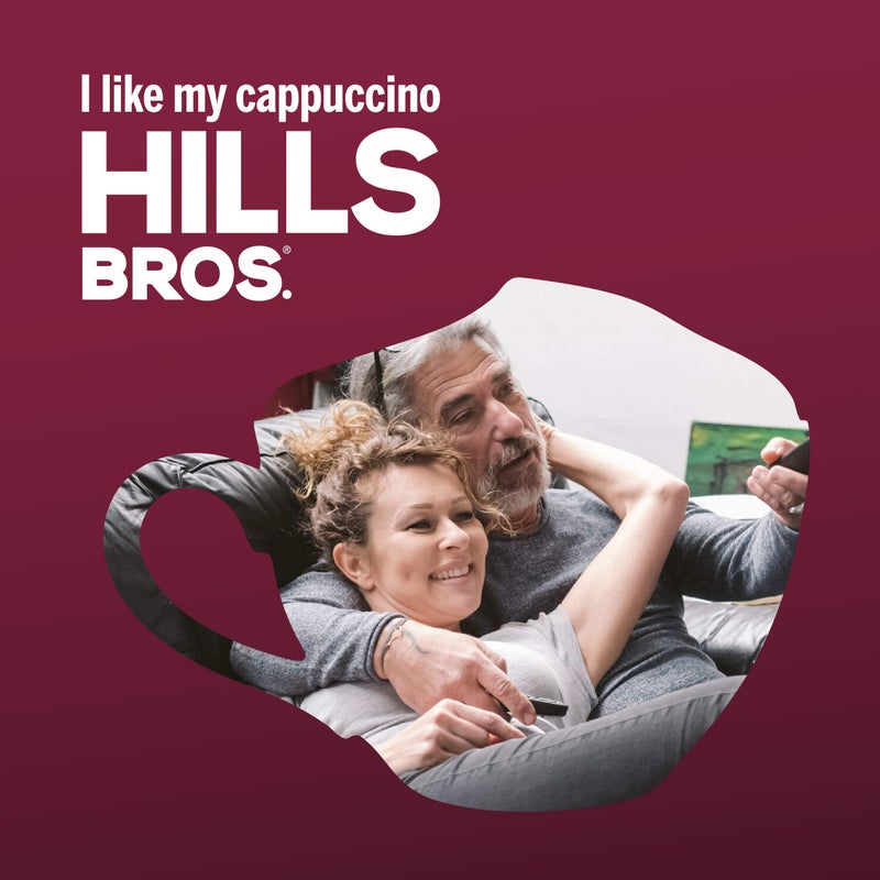 Hills Bros خليط كابتشينو موكا مزدوج فوري من هيلز بروس، سهل الاستخدام، استمتع بنكهة مقهى القهوة من المنزل، رغوي، شوكولاتة غنية، بني، 16 أونصة - Image 3
