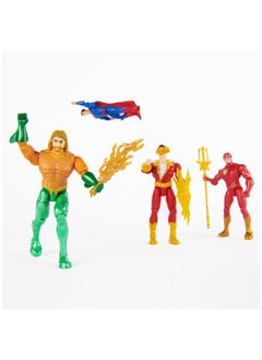 DC Comics , Action Figures 4-Pack, Superman, The Flash, Shazam!, Aquaman 4-Inch Figures, Accessories, Superhero Kids Toys For Boys And Girls, Ages 3+  - Image 5