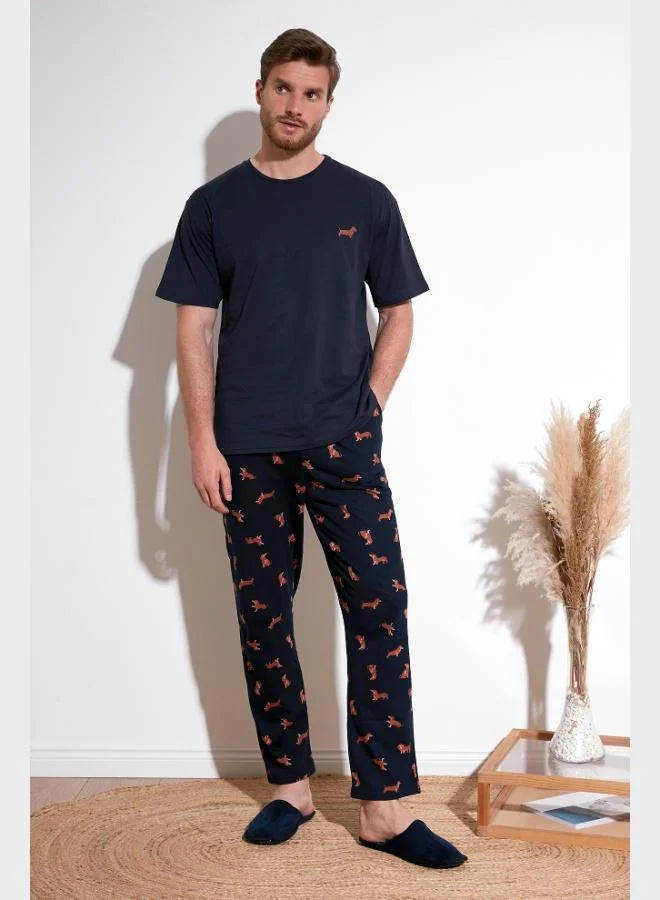 Buratti Cotton Regular Fit Short Sleeve Pajama Set Men's PAJAMAS SET 6572012