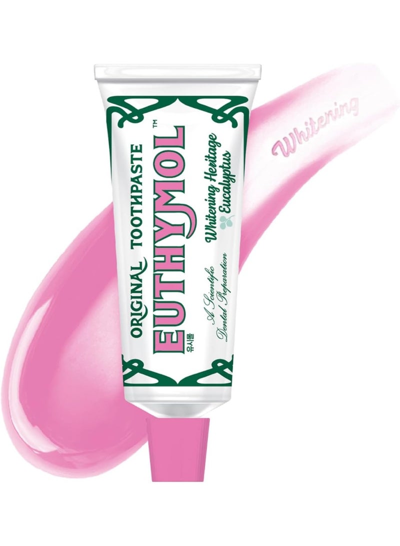 EUTHYMOL Whitening Toothpaste (3.7fl oz) - Stain Removal in 2 Weeks, Long-Lasting Freshness for Sensitive Gum & Teeth. Bad Breath, Cavity Prevention. Recyclable Aluminum Tube - Image 1