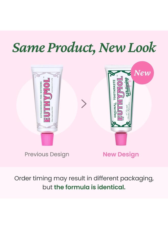 EUTHYMOL Whitening Toothpaste (3.7fl oz) - Stain Removal in 2 Weeks, Long-Lasting Freshness for Sensitive Gum & Teeth. Bad Breath, Cavity Prevention. Recyclable Aluminum Tube - Image 3