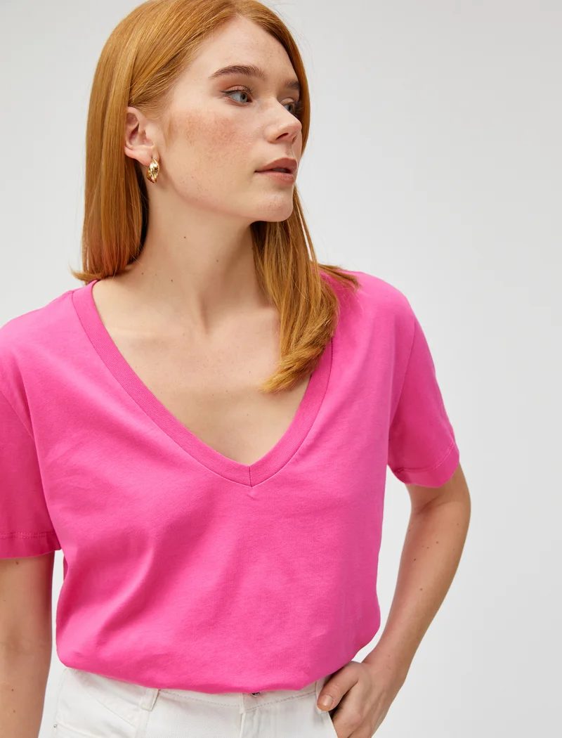 كوتون Koton | Solid Short Sleeves Casual T-Shirt